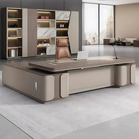 Office Desk Majestic Executive Desk Curtain Board Side cabinet Wiring Hole LBZ-1062