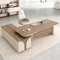 Classic Executive Desk Set Modern Office Computer Desk and Chair Ensemble LBZ-1034