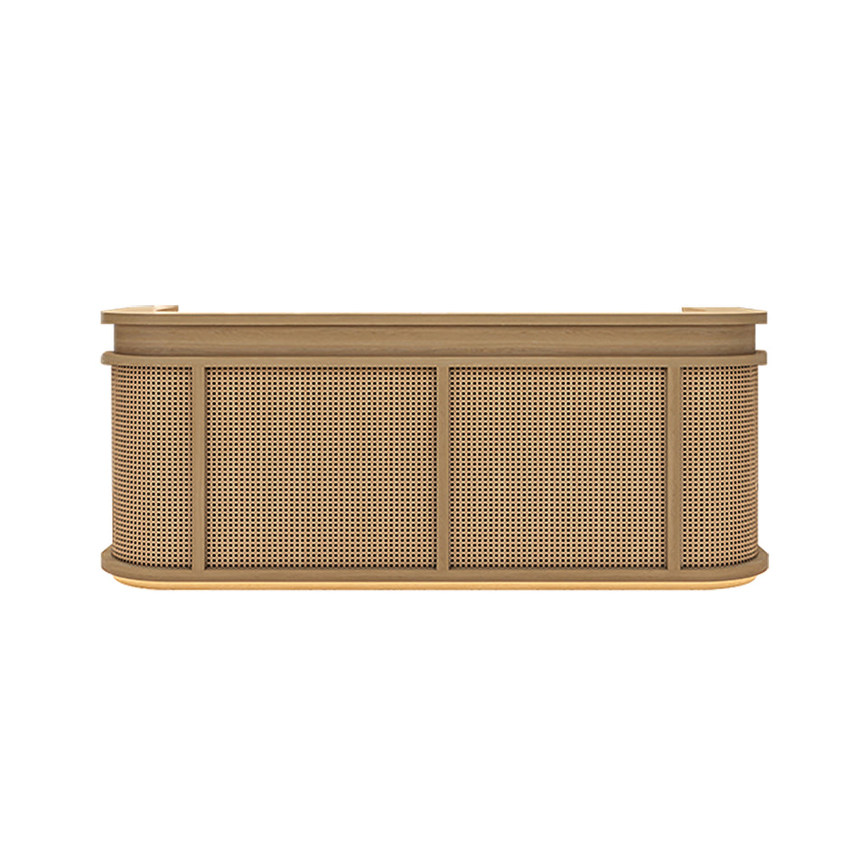 Experience Serenity: New-Style Woven Front Desk for Inns and Eateries Rattan Reception Desk JDT-144