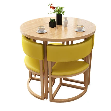 4-Seater Reception 31" Table and Chair Set with Space-Saving Design JDZH-2021