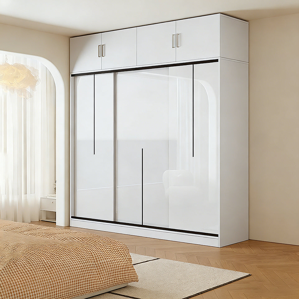 Modern Bedroom Sliding Door Wardrobe with Divided Storage YG-2001 (In Stock)