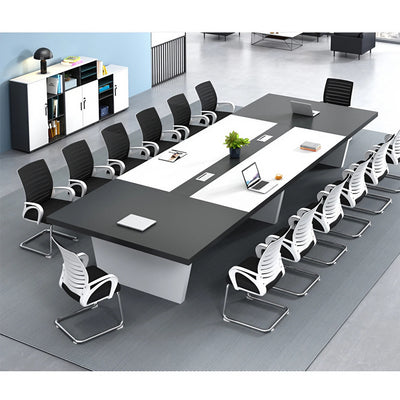 Simple rectangular large plate conference table long table office negotiation table training room conference room table and chair combination HYZ-008-KC