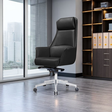 Ergonomic Office Chair 19 in Wide with Swivel & Lumbar Support for Executive Office