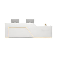 Corner Straight Reception Desk with Keyboard Tray and Drawers for Clothing Store JDT-1012