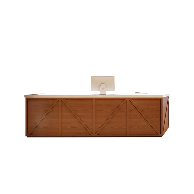 L-Shaped Front Desk with Large Storage for Cafés and Bars JDT-10157