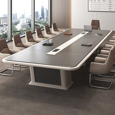 Modern Business-Style Rectangular Conference Table with Sturdy Legs HYZ-2057