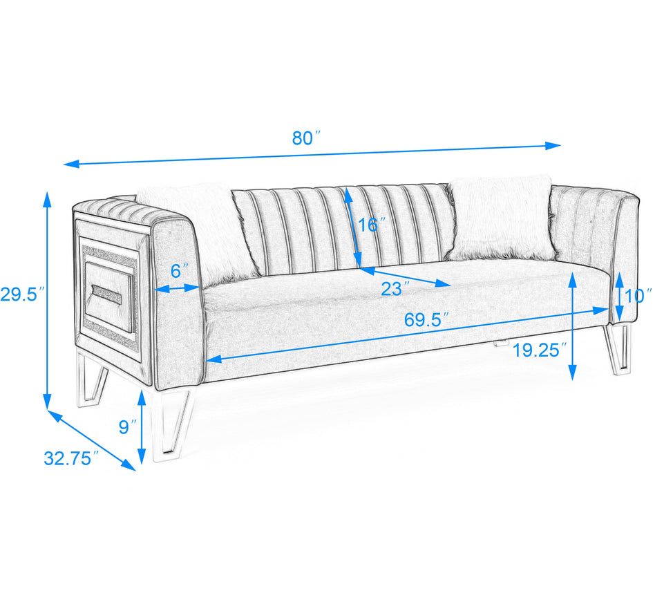 Modern Sofa Fabric Artistic For Living Room and Modern Small Household BGSF-1047